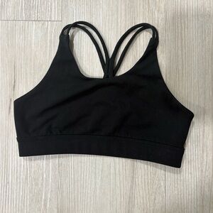 Black Strappy Sports Bra